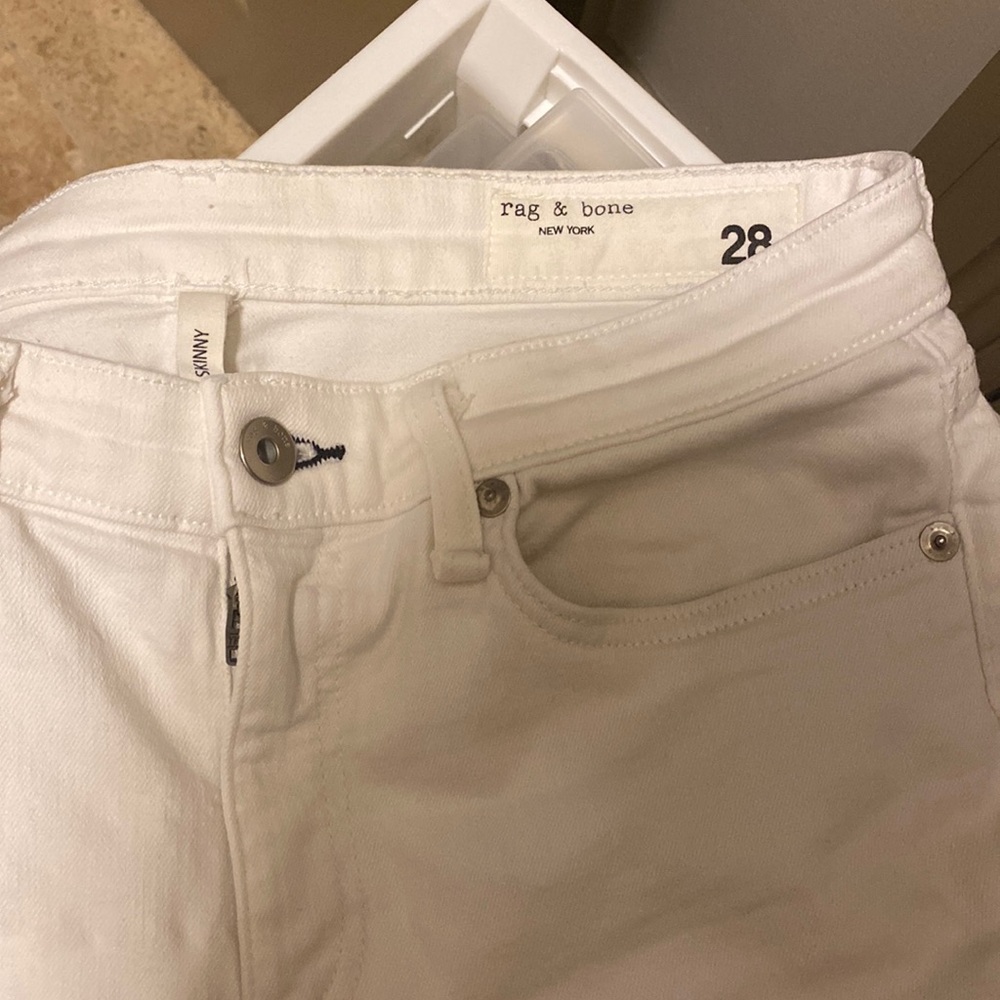 Rag and bone white skinny jeans